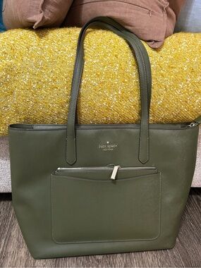 Kate Spade Olive Green Tote Bag